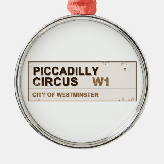 Piccadilly Circus London -  Metalen Ornament (Voorkant)