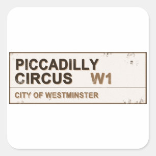 Piccadilly Circus London -  Vierkante Sticker