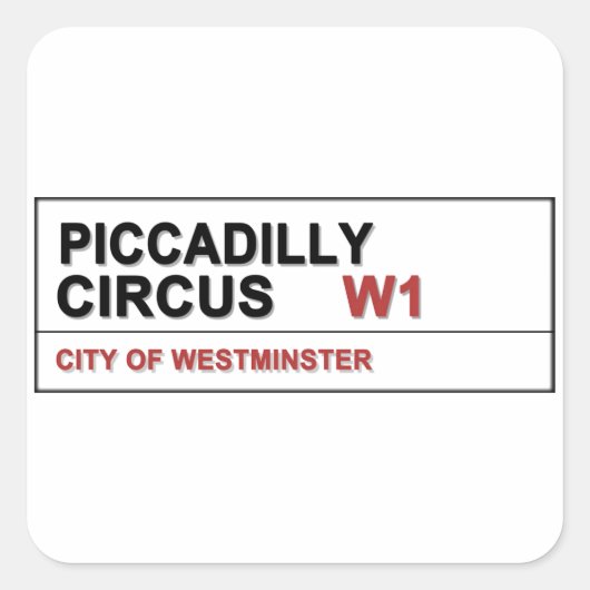 Piccadilly Circus London Vierkante Sticker (Voorkant)