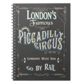 Piccadilly Circus London vintage poster Notitieboek (Voorkant)