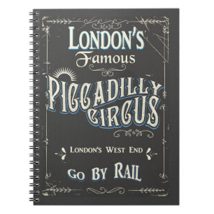 Piccadilly Circus London vintage poster Notitieboek