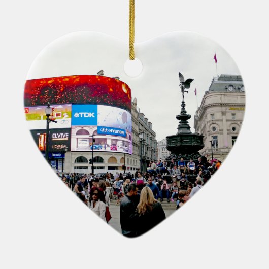 Piccadilly Circus - Professionele foto Keramisch Ornament (Achterkant)