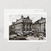 Piccadilly Circus zwart-wit foto Briefkaart (Voorkant / Achterkant)