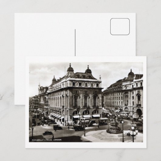  Piccadilly Circus zwart-wit foto Briefkaart (Voorkant / Achterkant)
