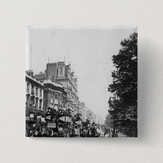 Piccadilly, Londen Vierkante Button 5,1 Cm (Voorkant)