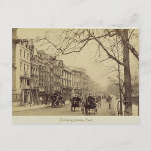 Piccadilly naar Oost gericht (foto sepia) Briefkaart