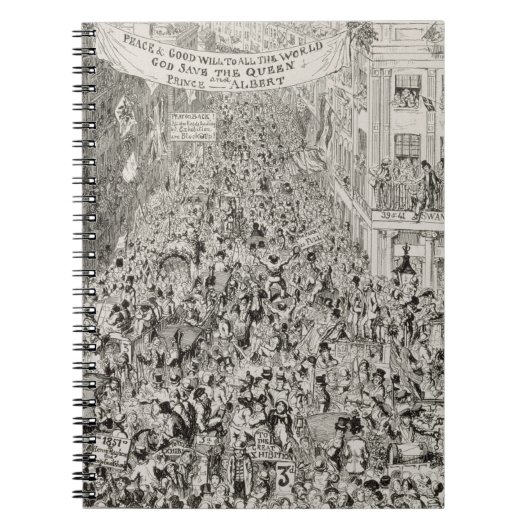 Piccadilly tijdens de Grote tentoonstelling, 1851 Notitieboek (Voorkant)