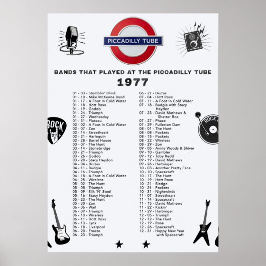 Piccadilly Tube - 1977 Poster (Voorkant)