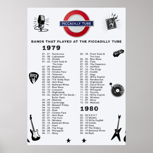 Piccadilly Tube 1979 1980 Poster (Voorkant)