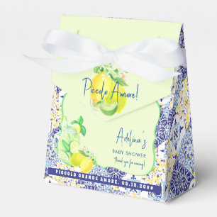 Piccolo Amore Blue Lemon Baby shower Welkomstbord Bedankdoosjes