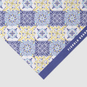 Piccolo Amore Italiaans Tegels Blue Lemon Baby sho Tissuepapier (Detail)