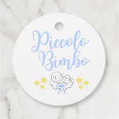 Piccolo Bimbo (Little Boy)  White Bedankjes Labels (Voorkant)