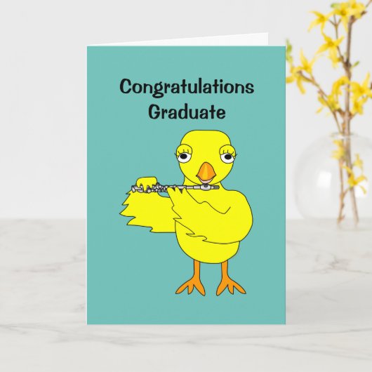 Piccolo Chick Kaart (Gele Bloem)