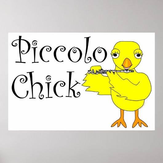 Piccolo Chick Tekst Poster (Voorkant)