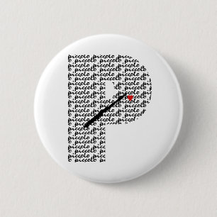 Piccolo Letter P Ronde Button 5,7 Cm