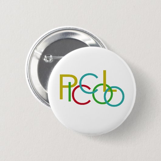 Piccolo Letters Ronde Button 5,7 Cm (Voorkant /achterkant)