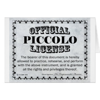 Piccolo-licentie