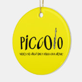 Piccolo merkt zo hoog op keramisch ornament (Links)