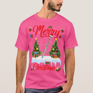 Piccolo Music Lover Xmas Lighting Santa Piccolo Ch T-shirt