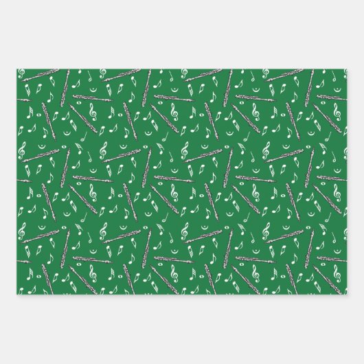 Piccolo Music Note Pattern Inpakpapier Vel (Voorkant)