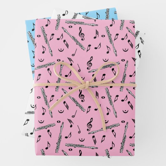 Piccolo Music Note Pattern Inpakpapier Vel (In situ)