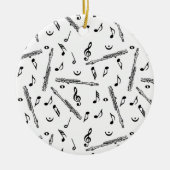 Piccolo Music Note Pattern Keramisch Ornament (Voorkant)