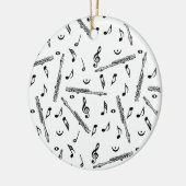 Piccolo Music Note Pattern Keramisch Ornament (Links)