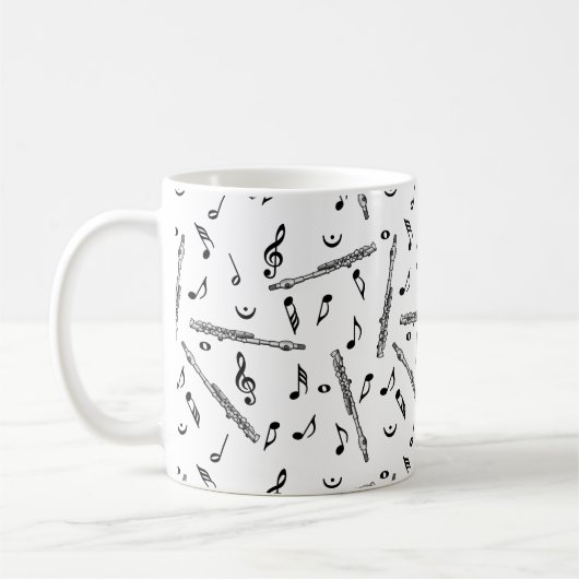 Piccolo Music Note Pattern Koffiemok (Links)
