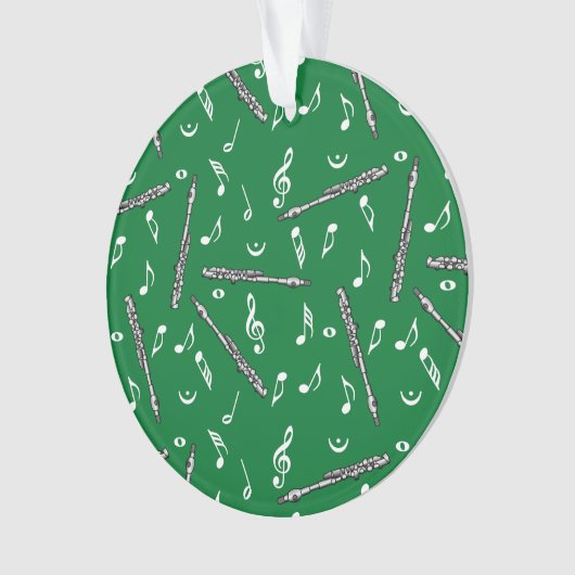 Piccolo Music Note Pattern Ornament (voorkant)