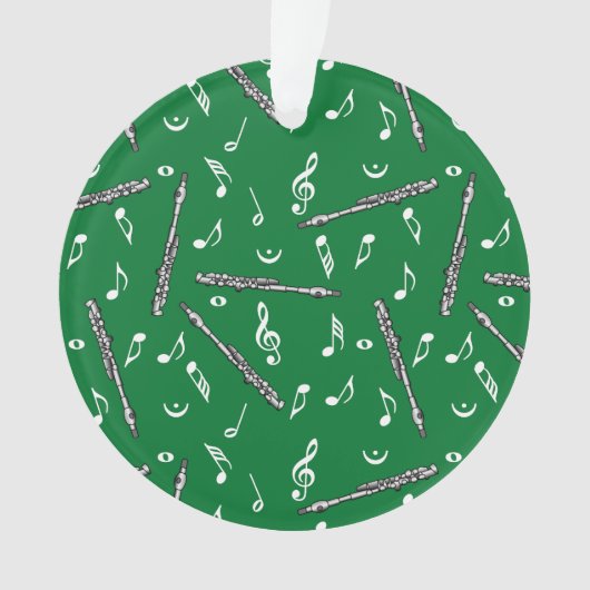 Piccolo Music Note Pattern Ornament (voorkant)