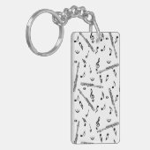 Piccolo Music Note Pattern Sleutelhanger (Voorkant Links)
