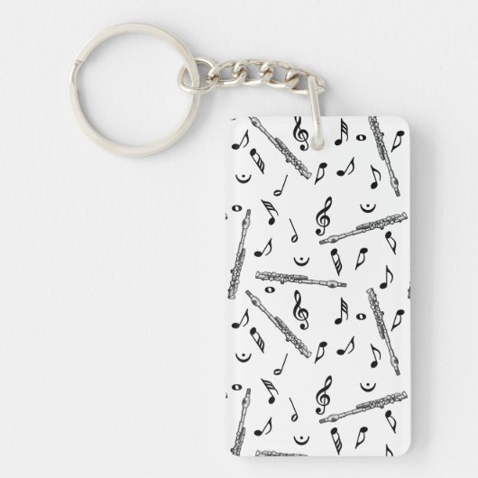 Piccolo Music Note Pattern Sleutelhanger (Voorkant)