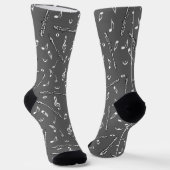 Piccolo Music Note Pattern Sokken (Gebogen)