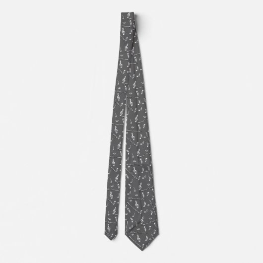 Piccolo Music Note Pattern Stropdas (Achterkant)