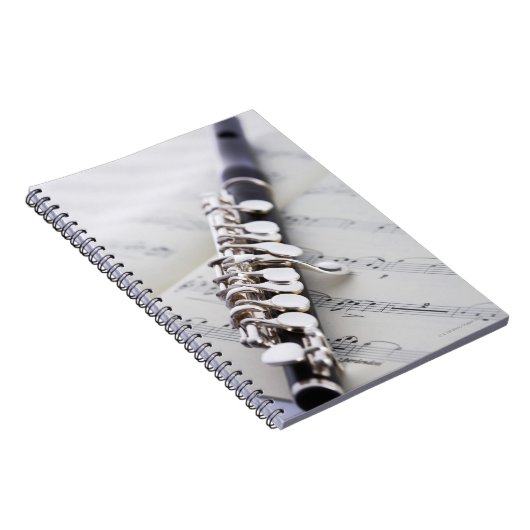 Piccolo op een score notitieboek (Rechterzijde)