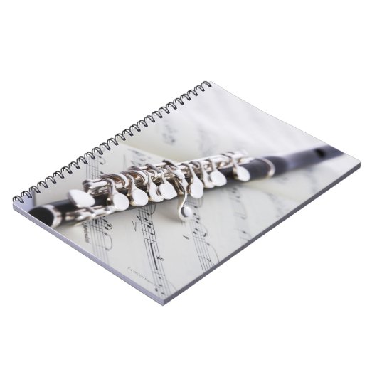 Piccolo op een score notitieboek (Linkerzijde)