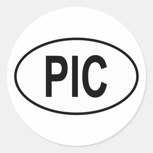 Piccolo Oval Ronde Sticker (Voorkant)