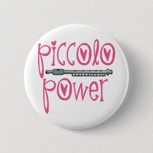 Piccolo Power Roze Ronde Button 5,7 Cm (Voorkant)