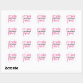 Piccolo Power Roze Ronde Sticker (Vel)