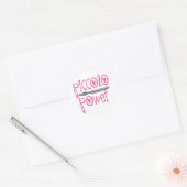 Piccolo Power Roze Ronde Sticker (Envelop)