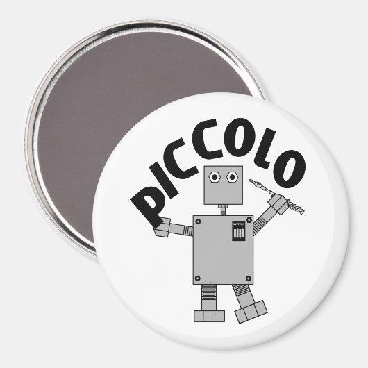 Piccolo Robot Tekst Magneet (Voorkant / Achterkant)