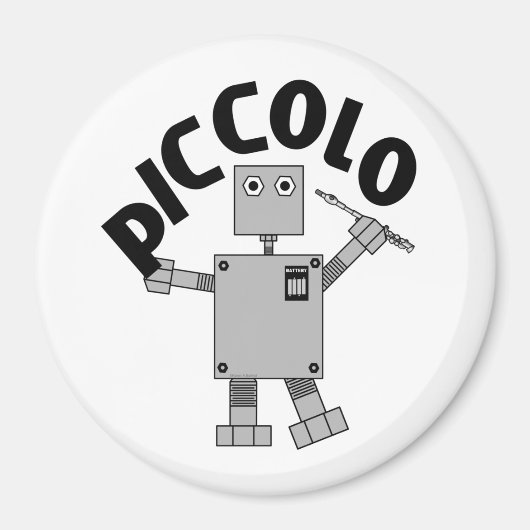 Piccolo Robot Tekst Magneet (Voorkant)