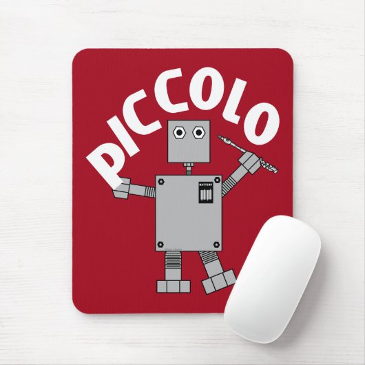 Piccolo Robot Tekst Muismat (Met muis)