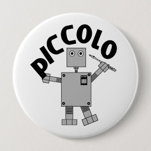 Piccolo Robot Tekst Ronde Button 4,0 Cm