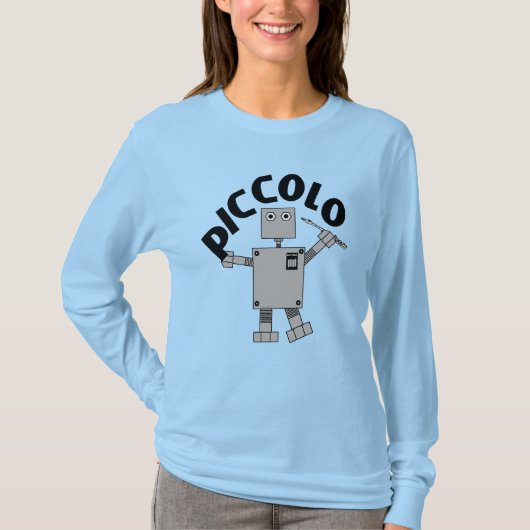 Piccolo Robot Tekst T-shirt (Voorkant)