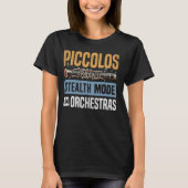 Piccolo Stealth Mode in het orkest Piccolo T-shirt (Voorkant)