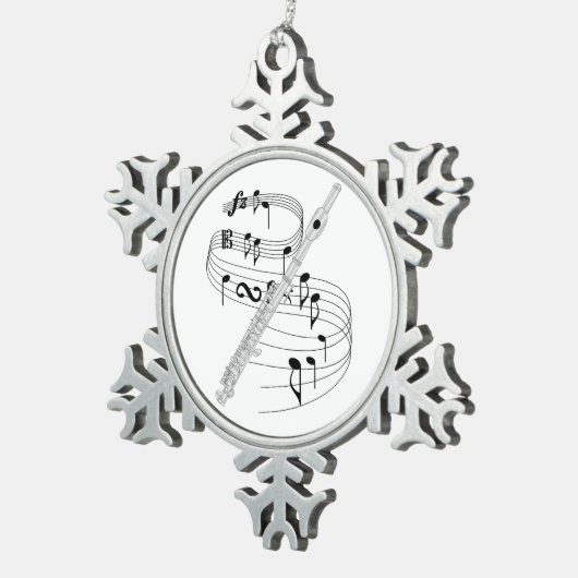 Piccolo Tin Sneeuwvlok Ornament (Rechts)