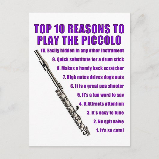 Piccolo top 10 briefkaart (Voorkant)