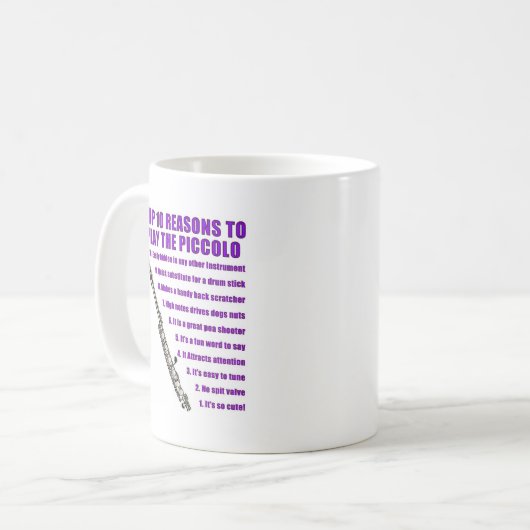 Piccolo top 10 koffiemok (Voorkant links)