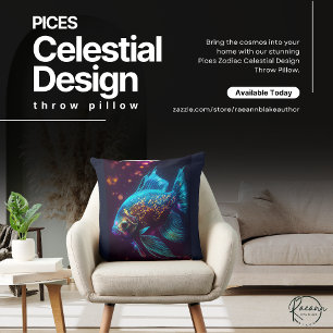 Pices Zodiac Celestial Ontwerp Worp Kussen